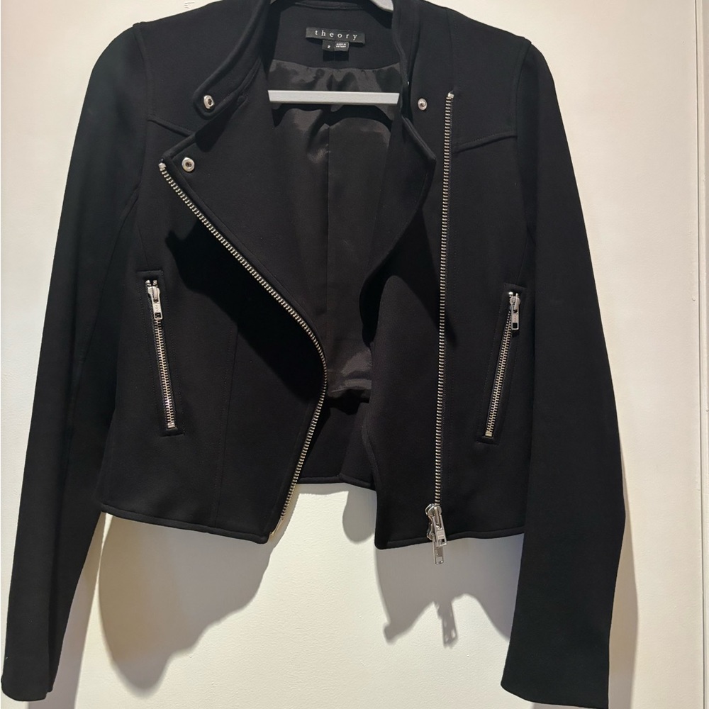 Theory cloth moto jacket size 2